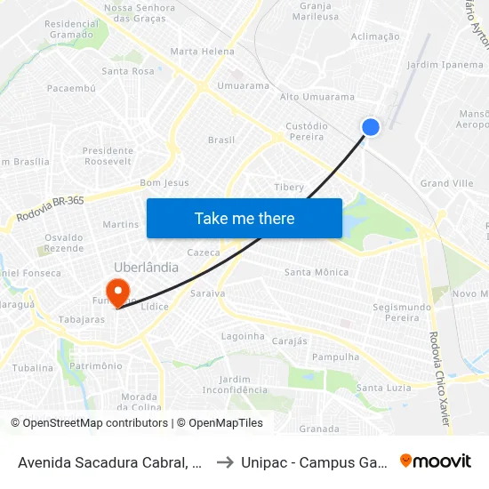 Avenida Sacadura Cabral, 452 to Unipac - Campus Gama map