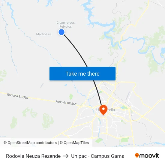 Rodovia Neuza Rezende to Unipac - Campus Gama map