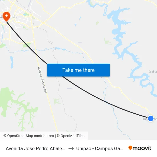 Avenida  José Pedro Abalém, to Unipac - Campus Gama map