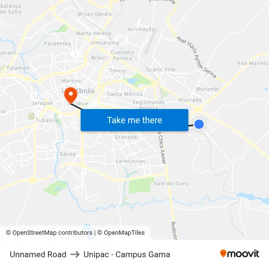 Unnamed Road to Unipac - Campus Gama map