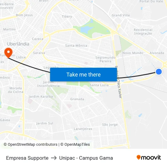 Empresa Supporte to Unipac - Campus Gama map