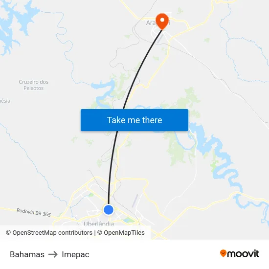 Bahamas to Imepac map