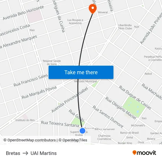 Bretas to UAI Martins map