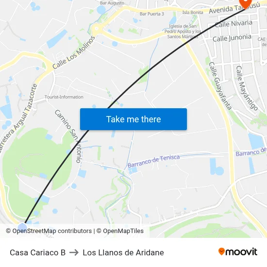 Casa Cariaco B to Los Llanos de Aridane map