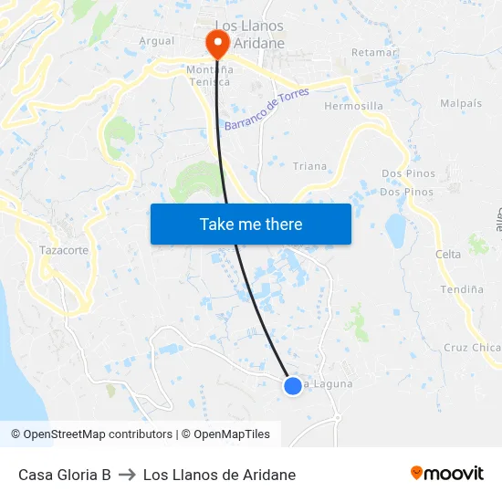 Casa Gloria B to Los Llanos de Aridane map