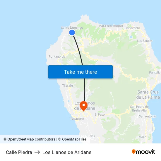 Calle Piedra to Los Llanos de Aridane map