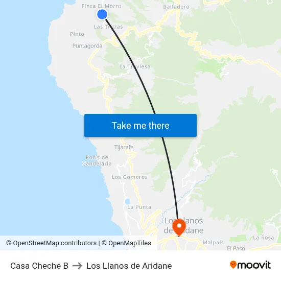 Casa Cheche B to Los Llanos de Aridane map