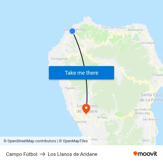 Campo Fútbol to Los Llanos de Aridane map