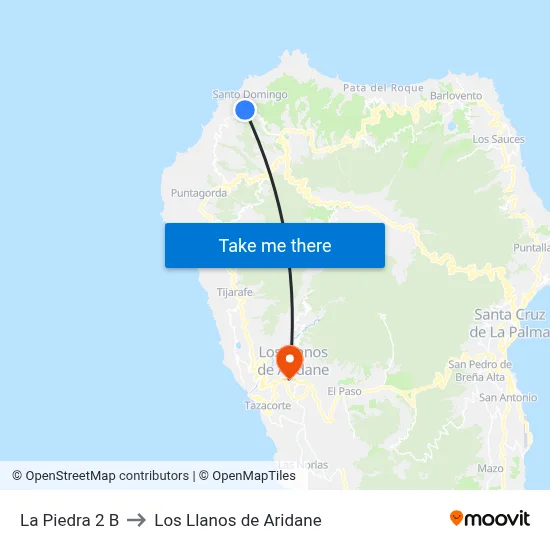 La Piedra 2 B to Los Llanos de Aridane map