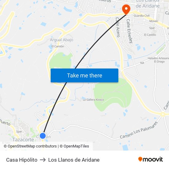 Casa Hipólito to Los Llanos de Aridane map