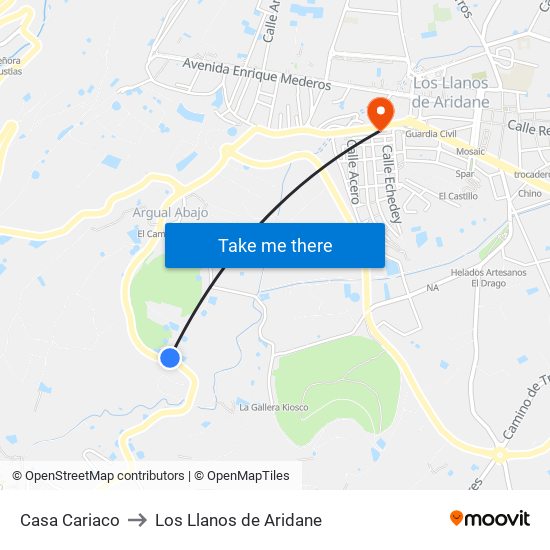 Casa Cariaco to Los Llanos de Aridane map
