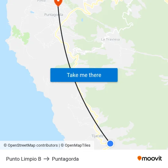 Punto Limpio B to Puntagorda map