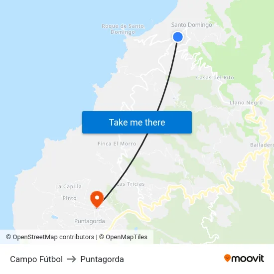 Campo Fútbol to Puntagorda map