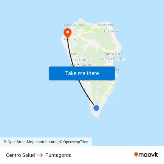 Centro Salud to Puntagorda map