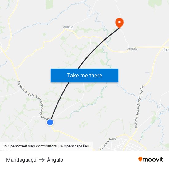 Mandaguaçu to Ângulo map