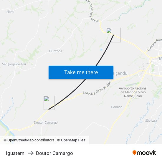 Iguatemi to Doutor Camargo map