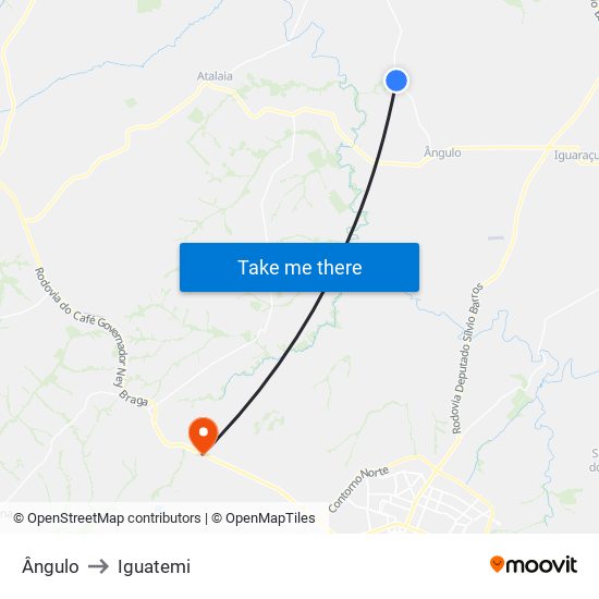 Ângulo to Iguatemi map