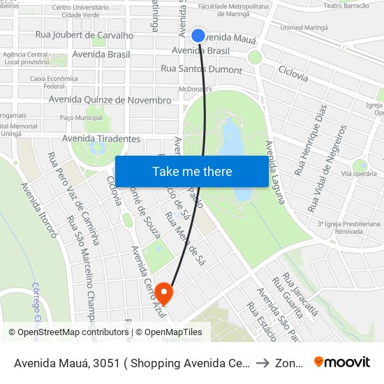 Avenida Mauá, 3051 ( Shopping Avenida Center ). to Zona 2 map