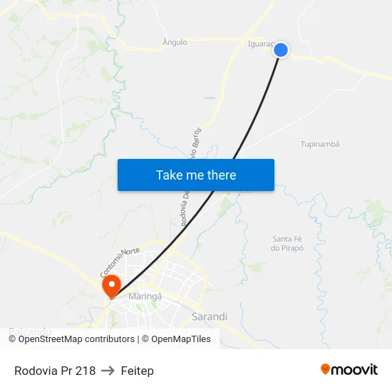Rodovia Pr 218 to Feitep map