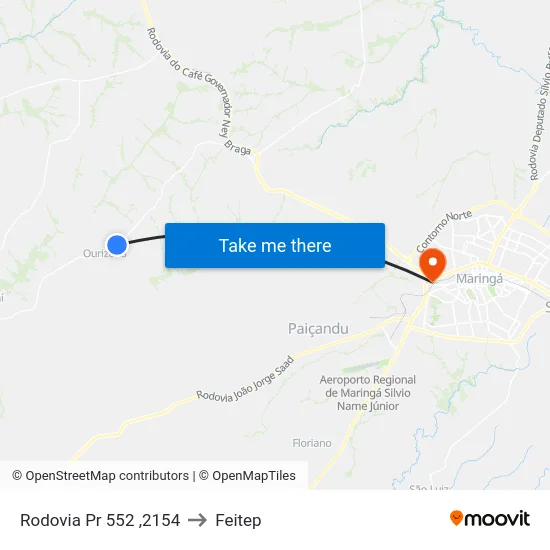 Rodovia Pr 552 ,2154 to Feitep map
