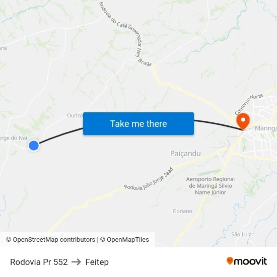 Rodovia Pr 552 to Feitep map