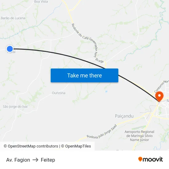 Av. Fagion to Feitep map