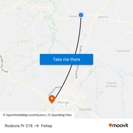 Rodovia Pr 218 to Feitep map