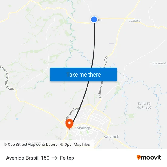 Avenida Brasil, 150 to Feitep map