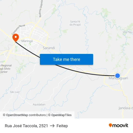 Rua José Taccola, 2521 to Feitep map