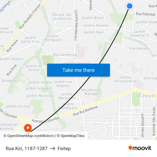 Rua Kiri, 1187-1287 to Feitep map