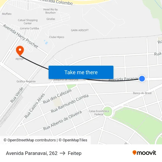 Avenida Paranavaí, 262 to Feitep map