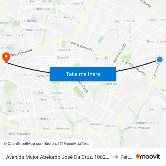 Avenida Major Abelardo José Da Cruz, 1082-1284 to Feitep map