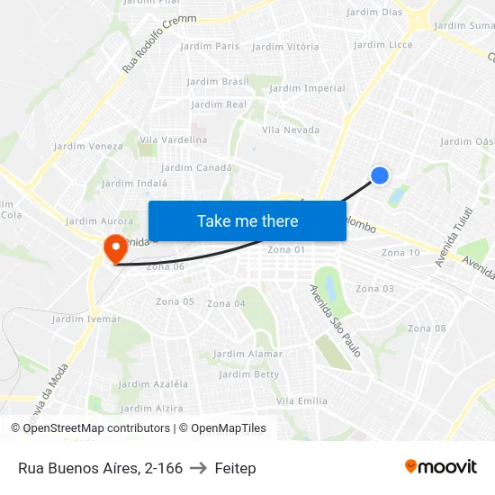Rua Buenos Aíres, 2-166 to Feitep map