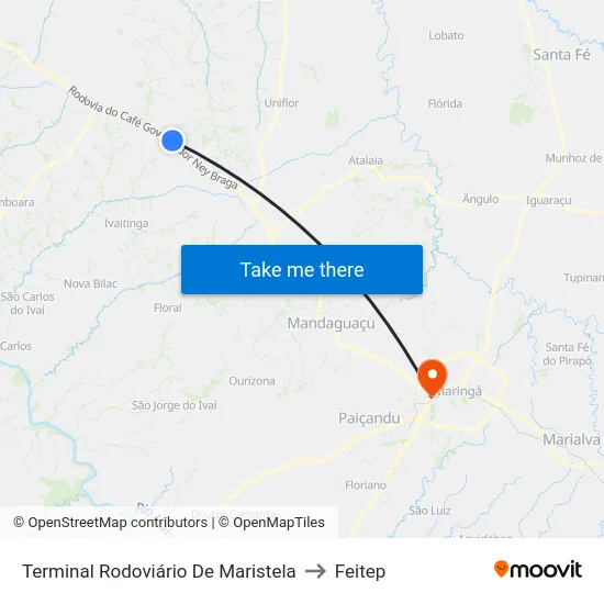 Terminal Rodoviário De Maristela to Feitep map