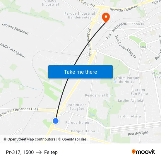 Pr-317, 1500 to Feitep map