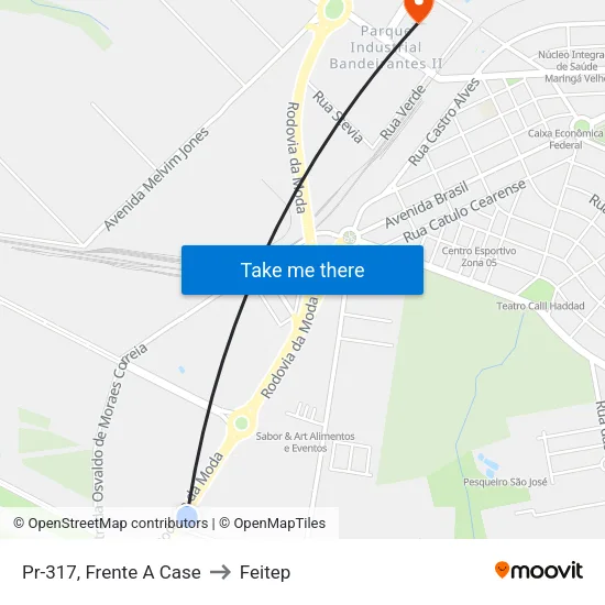 Pr-317, Frente A Case to Feitep map