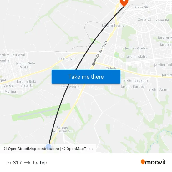 Pr-317 to Feitep map