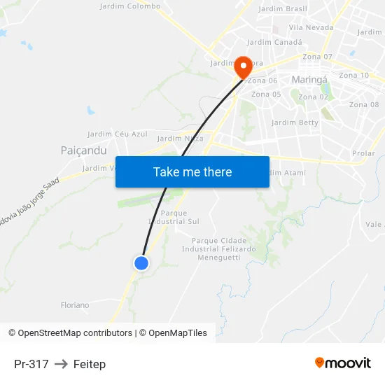 Pr-317 to Feitep map