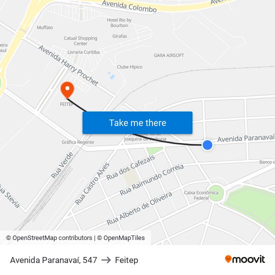 Avenida Paranavaí, 547 to Feitep map