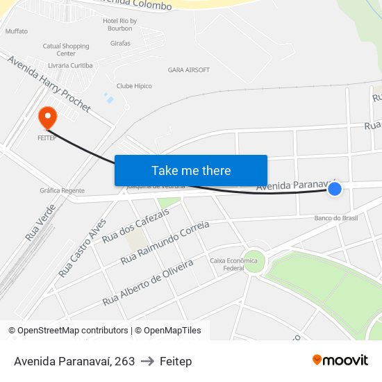 Avenida Paranavaí, 263 to Feitep map
