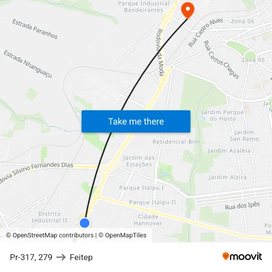 Pr-317, 279 to Feitep map