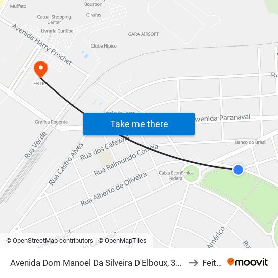 Avenida Dom Manoel Da Silveira D'Elboux, 315-443 to Feitep map
