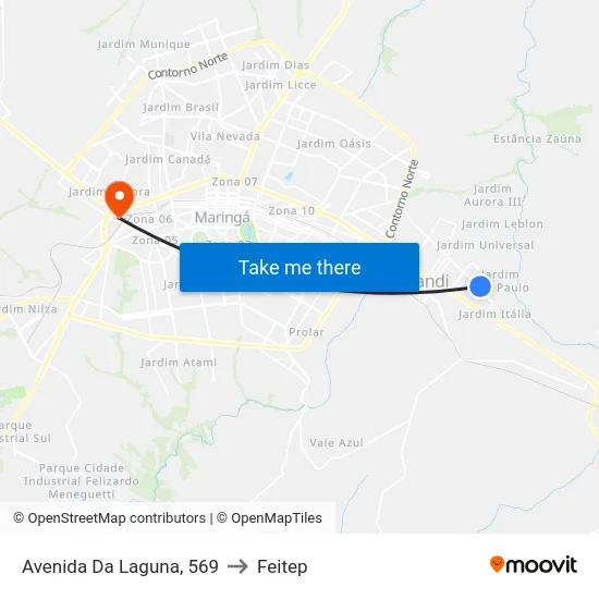 Avenida Da Laguna, 569 to Feitep map