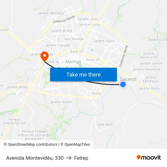 Avenida Montevidéu, 330 to Feitep map