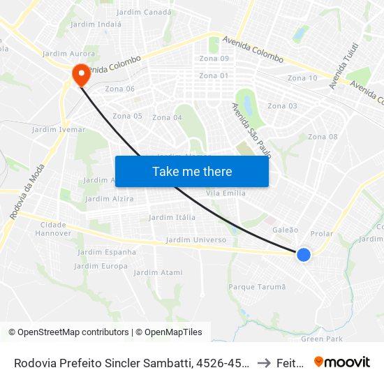 Rodovia Prefeito Sincler Sambatti, 4526-4546 to Feitep map