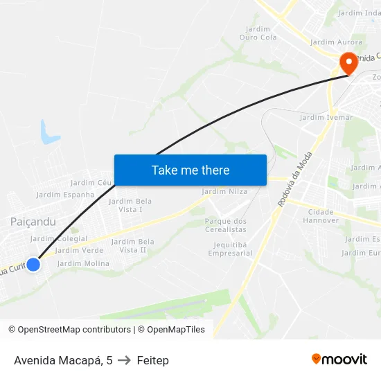 Avenida Macapá, 5 to Feitep map
