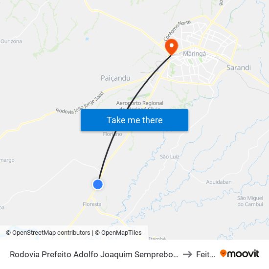 Rodovia Prefeito Adolfo Joaquim Semprebom, 1800 to Feitep map
