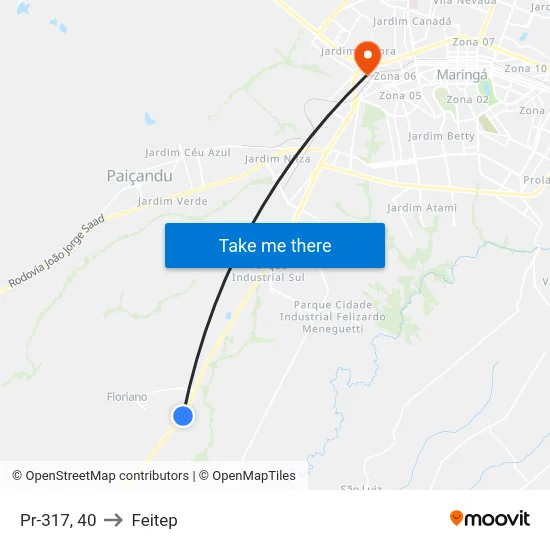 Pr-317, 40 to Feitep map
