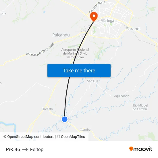 Pr-546 to Feitep map