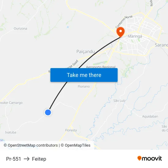 Pr-551 to Feitep map
